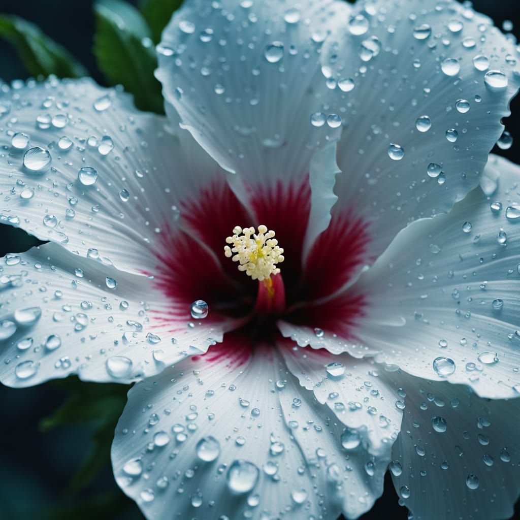 White Hibiscus in Ash Thorp's Futuristic Style