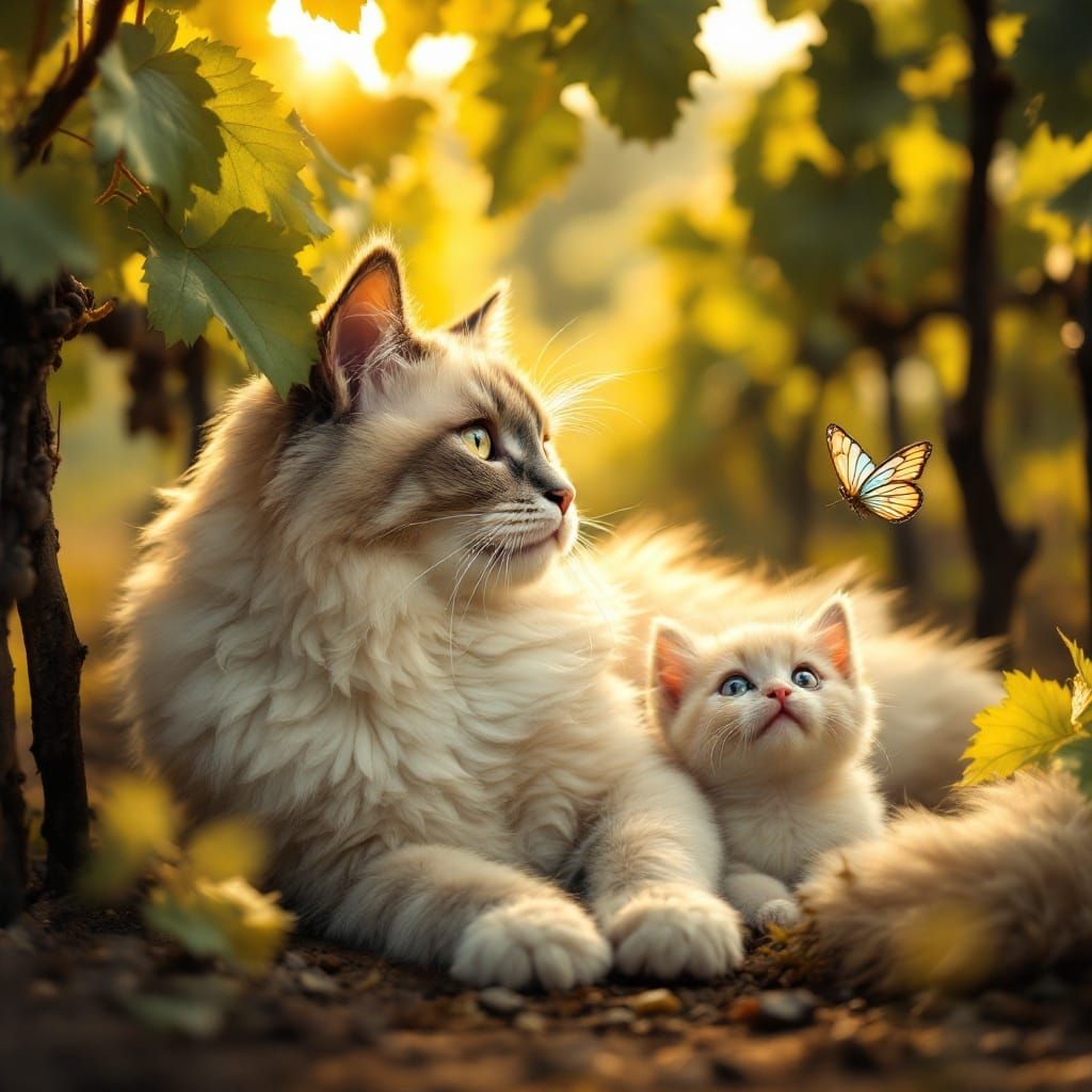 In the shade of the old vinyard.