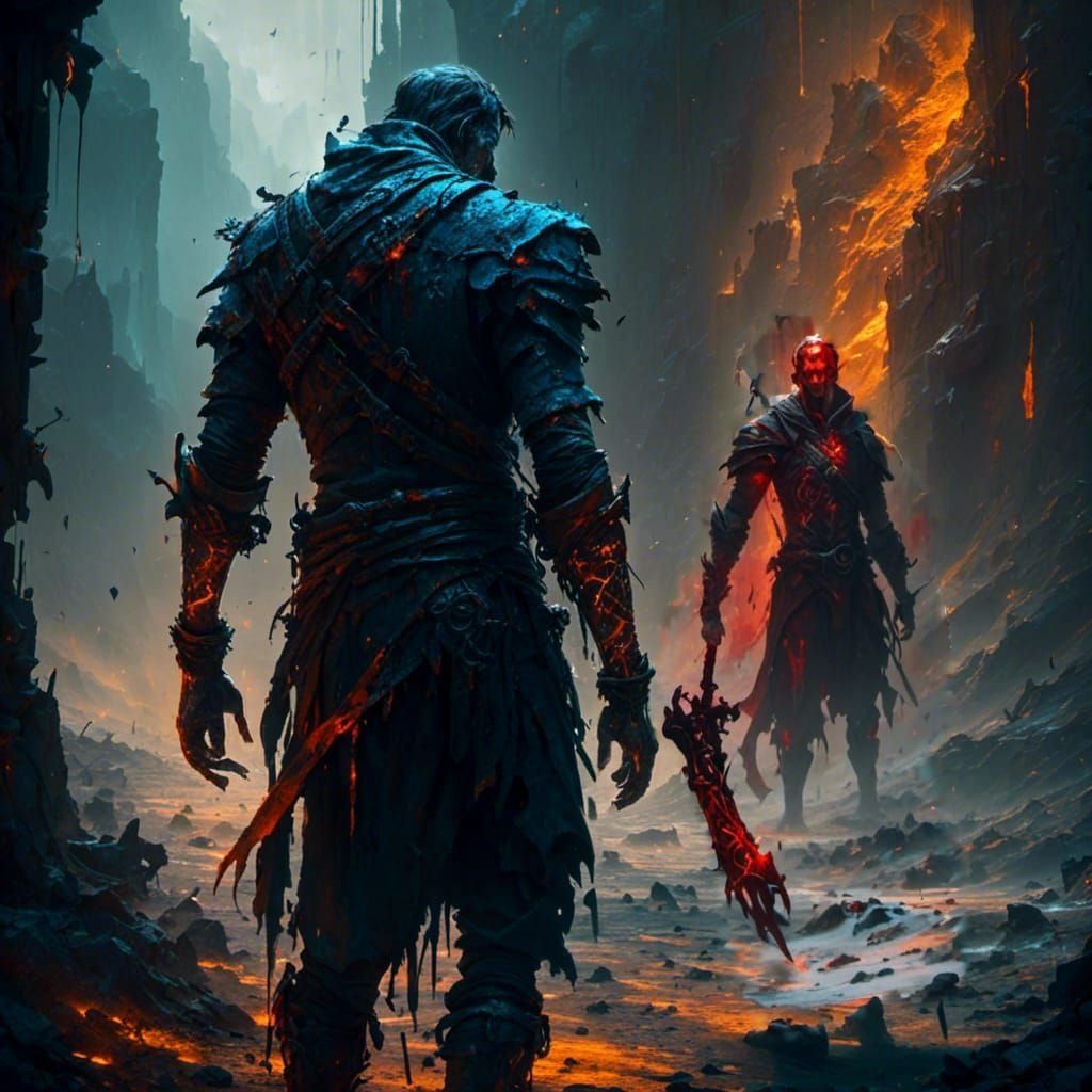 Triumphant Man in Fantasy Concept Art