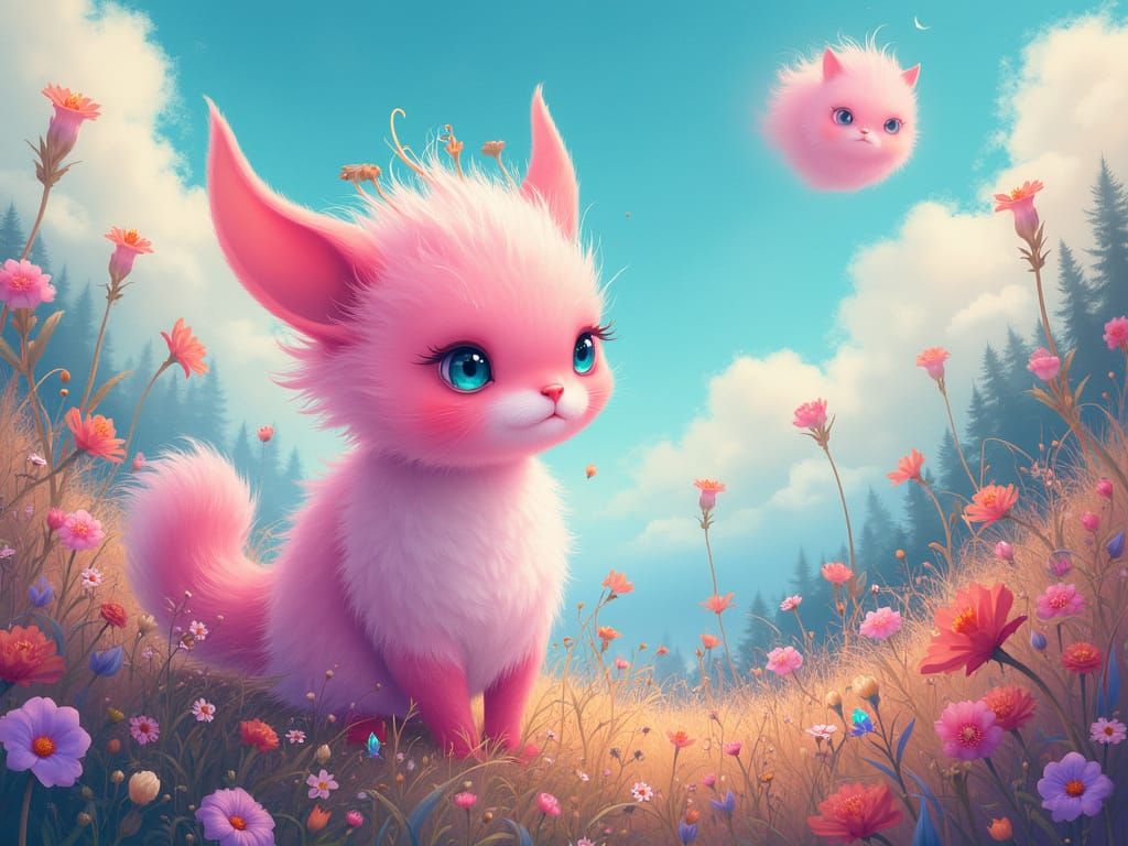 Whimsical Dreamlike Landscape with Vee Dandy