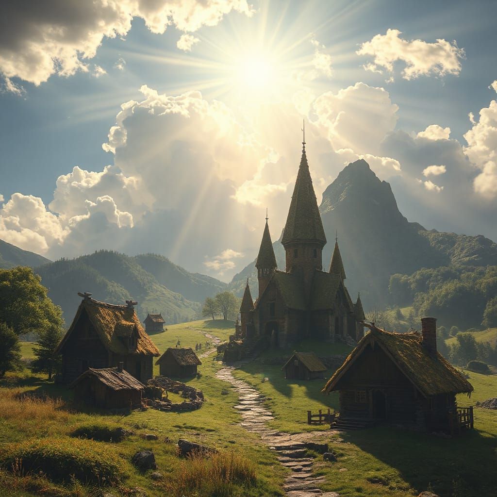 Peasant Village in Zerg Homeland with Divine Sunshine