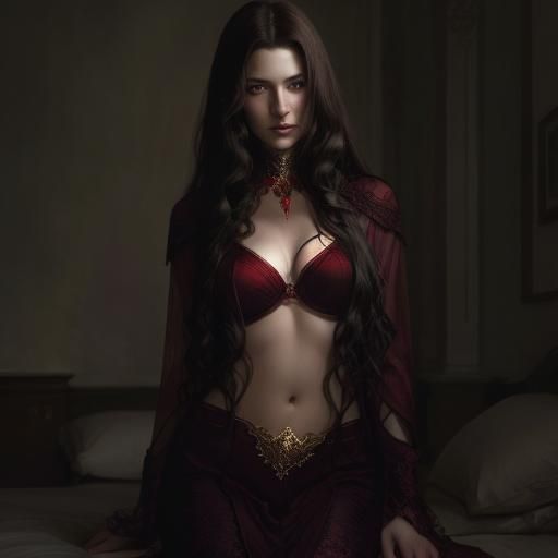 Cinematic Portrait of Nyarlathotep with Red Eyes