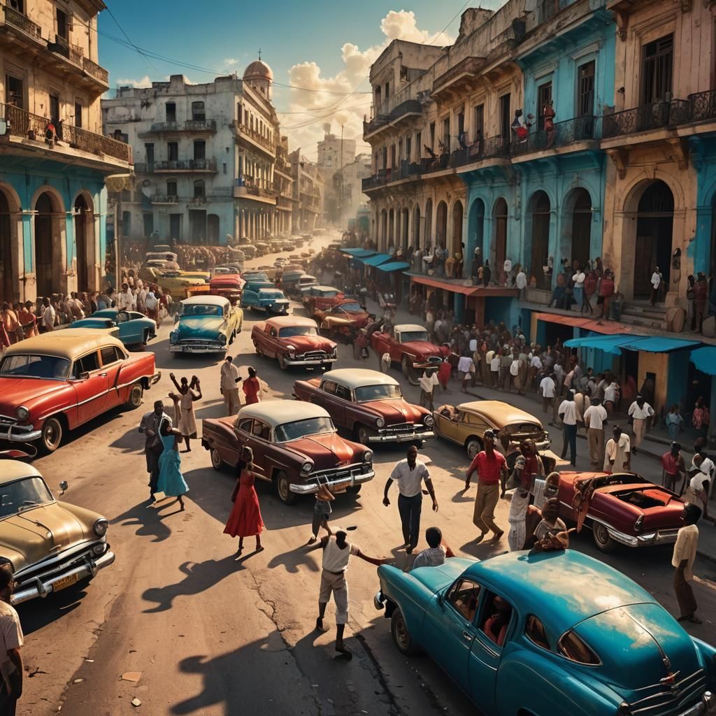 Cubans Celebrate Freedom in Havana: Concept Art