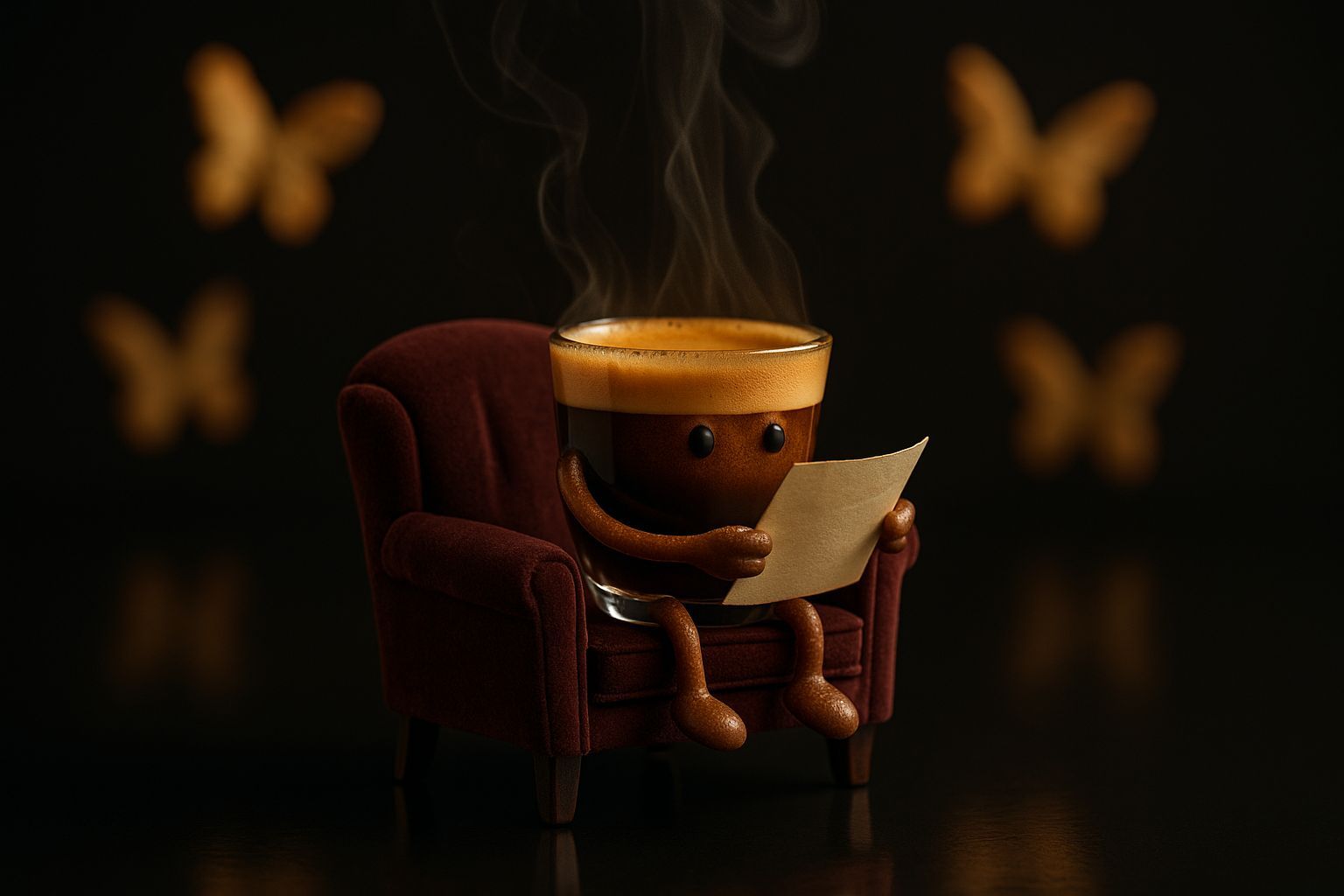 Espresso Character in Miniature Studio Shot