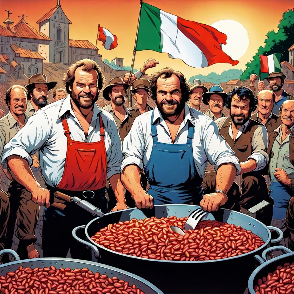 Terence Hill and Bud Spencer: Bean Feast Comic Art