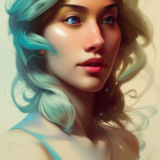 Hyperdetailed Kirby Portrait in Art Nouveau Style