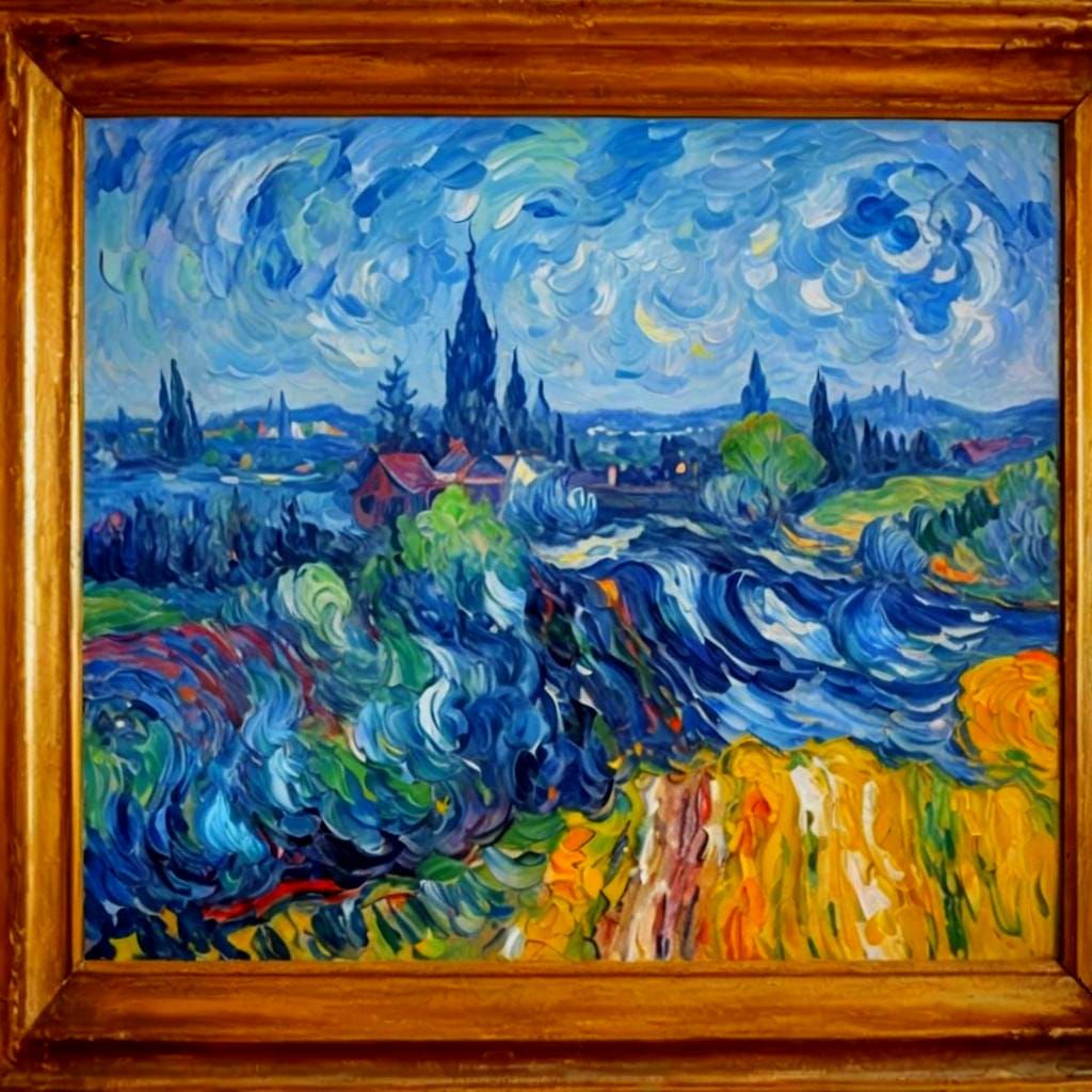 Expressionist Oil Painting of Audible Intelligence