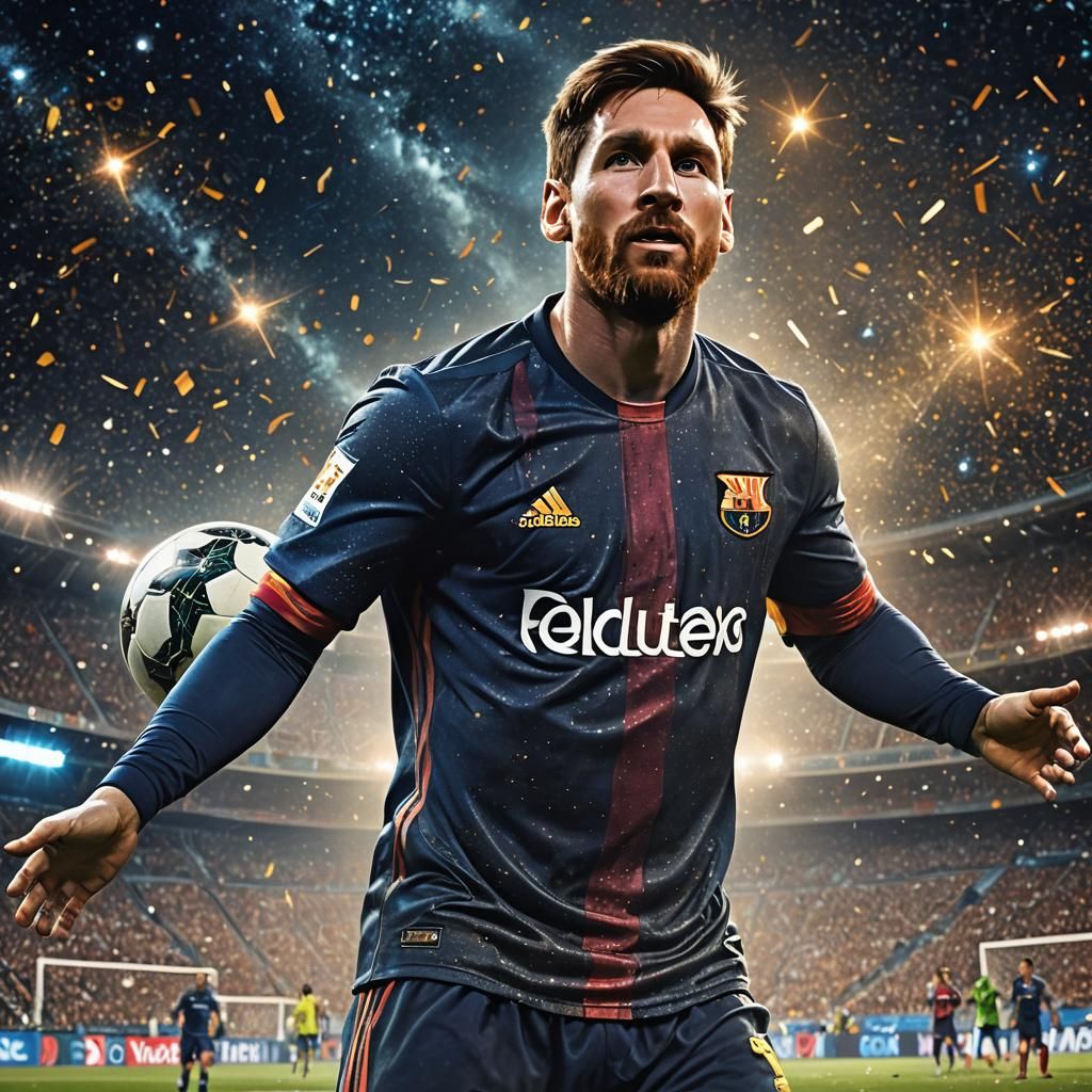 Lionel Messi in Starry Night Stadium