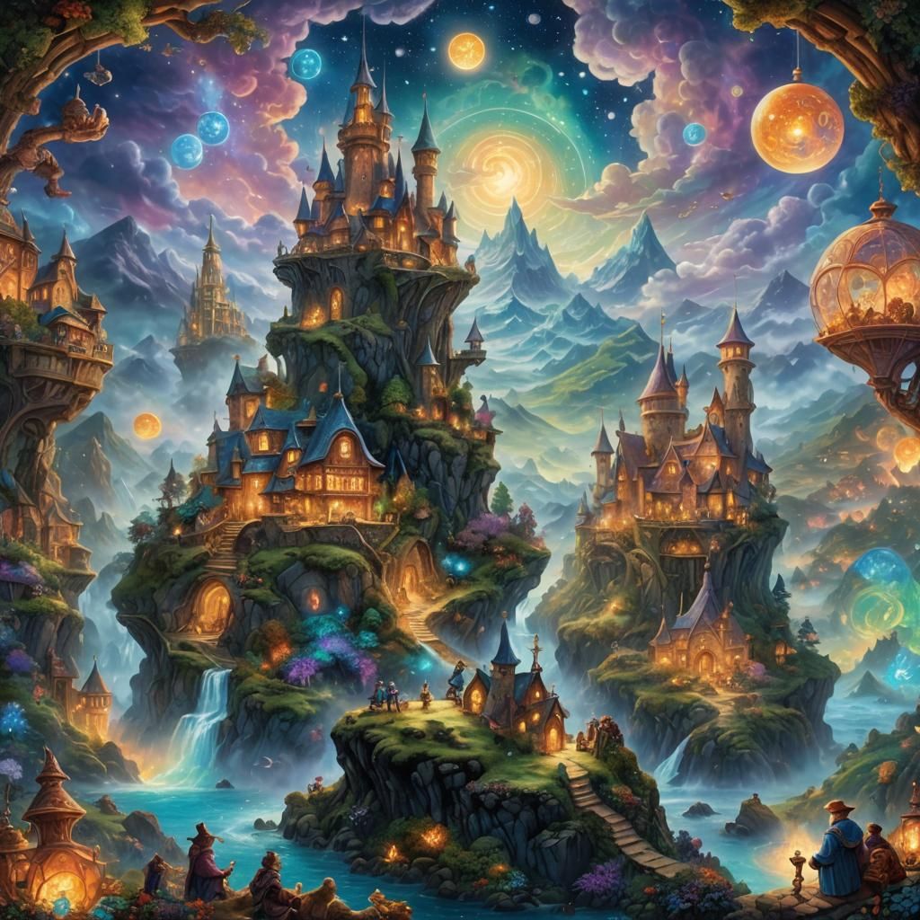 Discworld: Ethereal Fantasy in Holographic Illustration