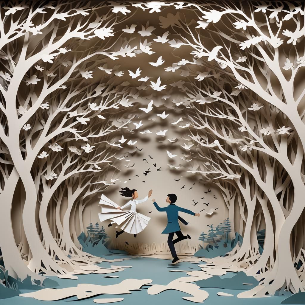 Tunnel Book Art of a Windy Day