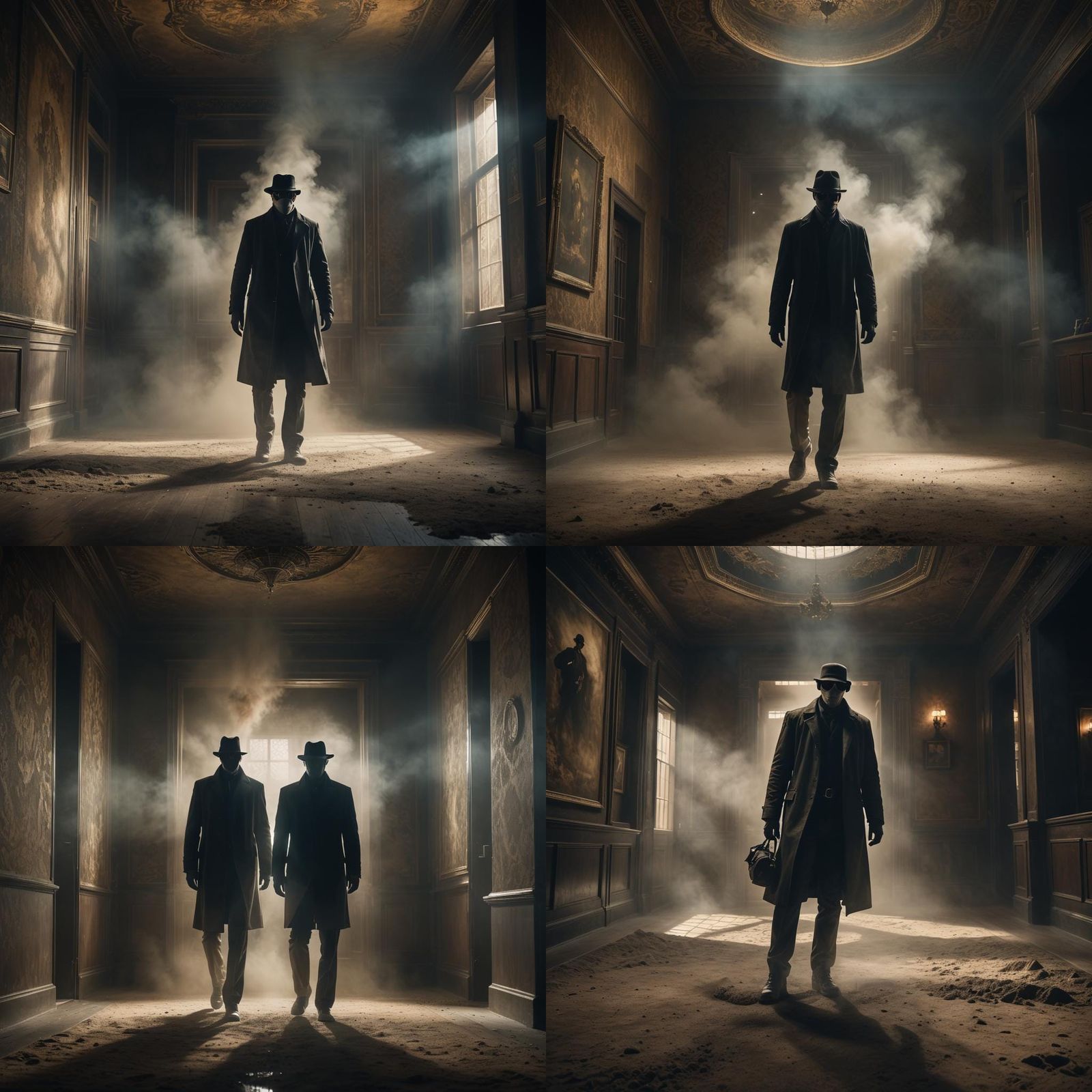 Invisible Man Portrait in Dusty Foyer