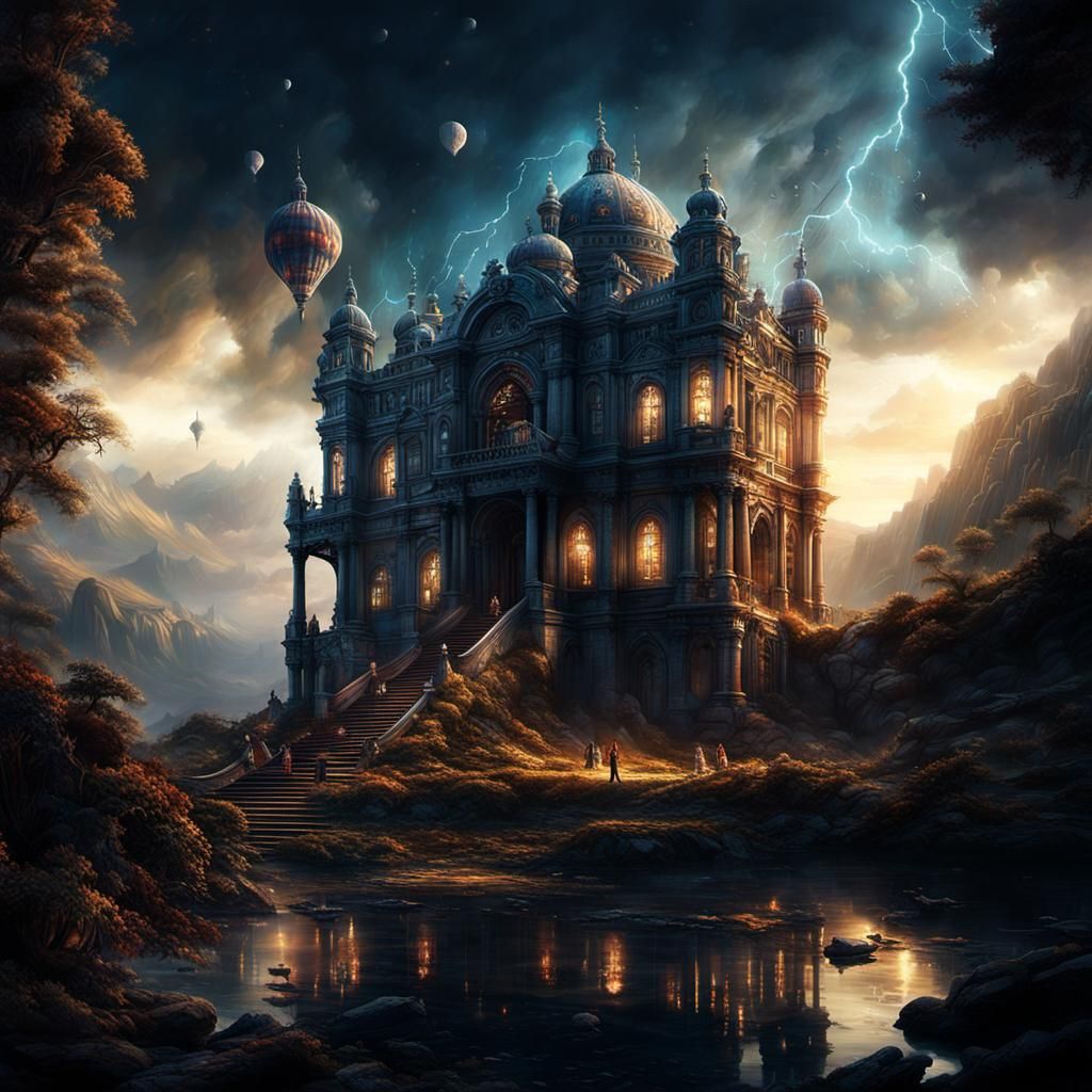 Epic Cinematic Face with Resonating Light