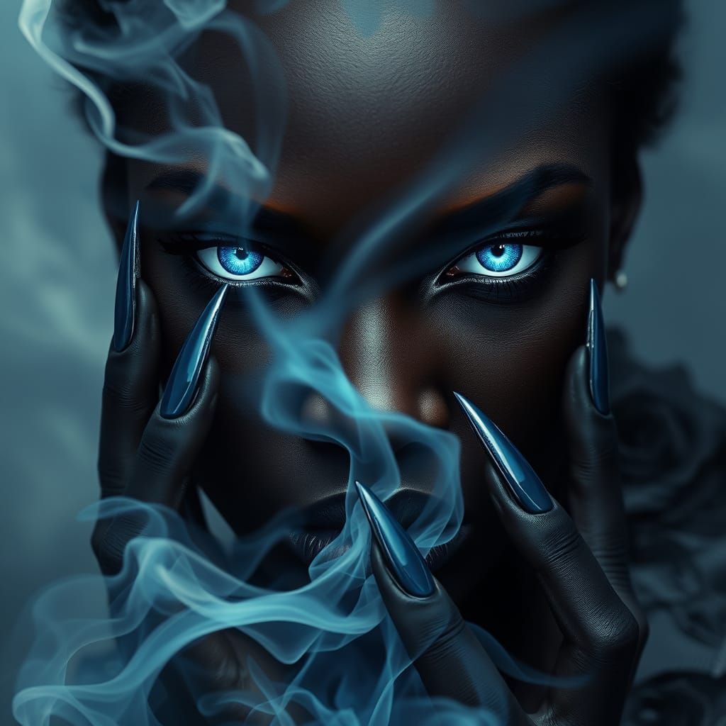 Mysterious Shadow Being Transforms into Blue Smoke