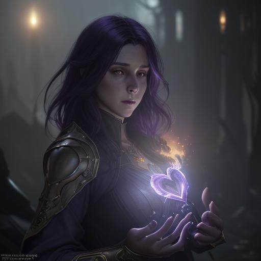 Glass Fox Heart Flare, Dark Fantasy Concept Art