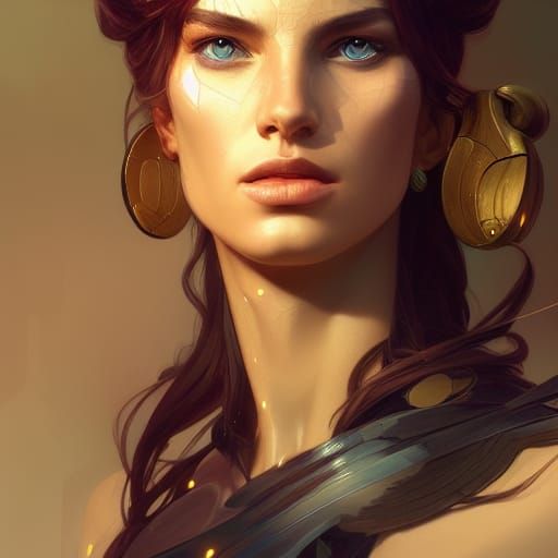 Detailed Portrait of Artemis in Artgerm Style