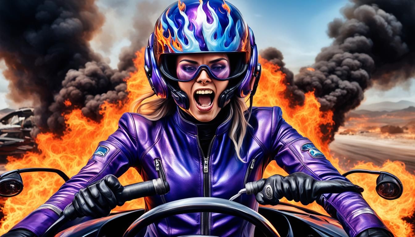 Girl in Burning Car: Sci-Fi Cinematic Fear