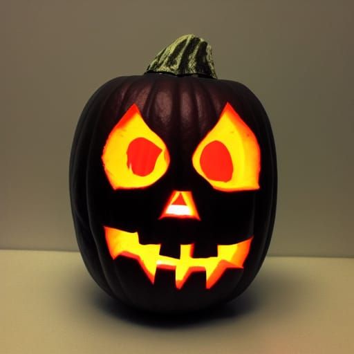 Flaming Face Jack O' Lantern