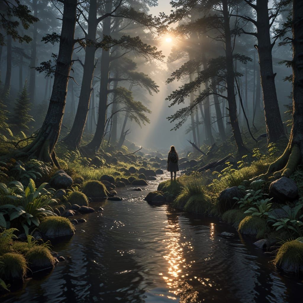 Dark Forest Stream: A Journey's Promise