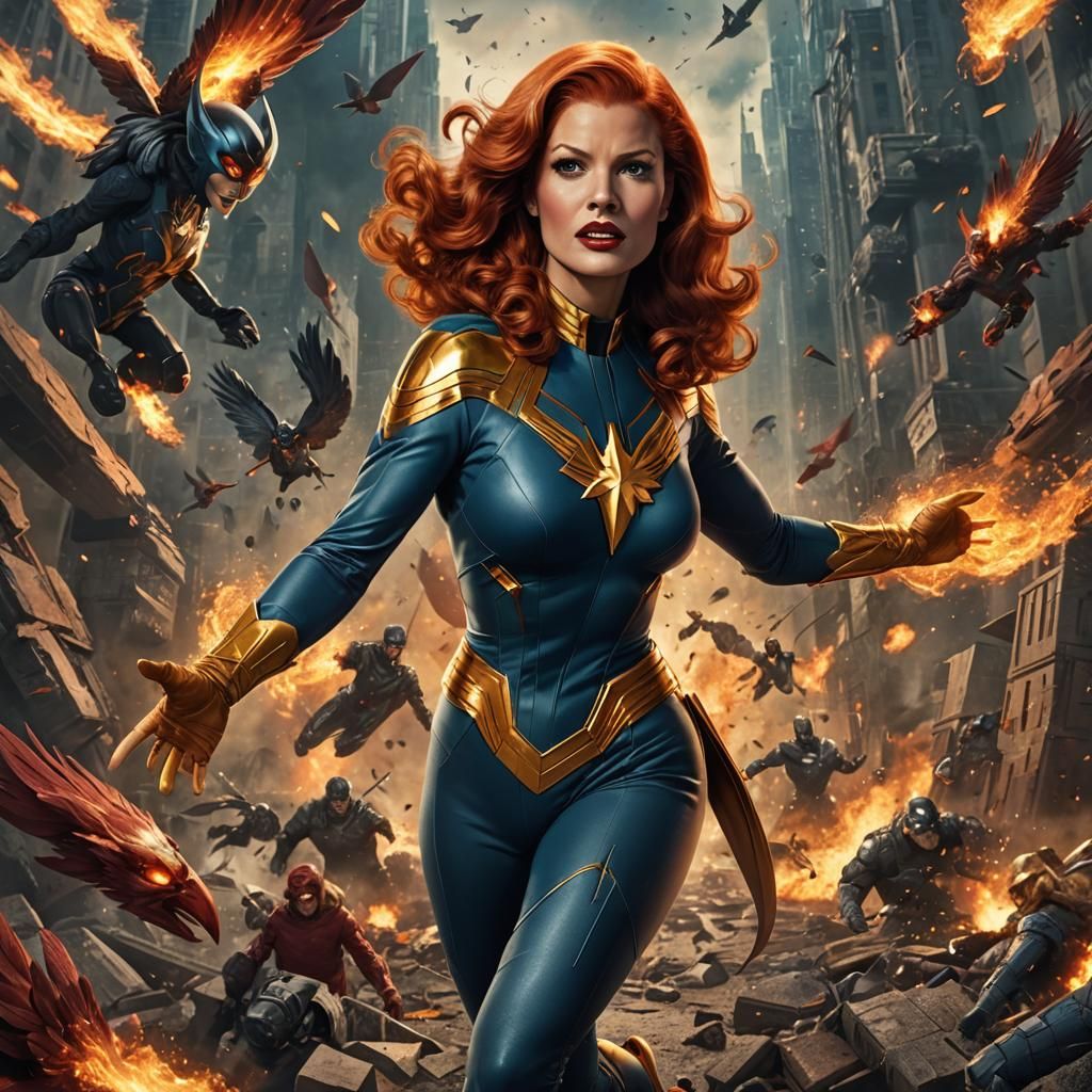 Rita Hayworth as Jean Grey: Phoenix Portrait