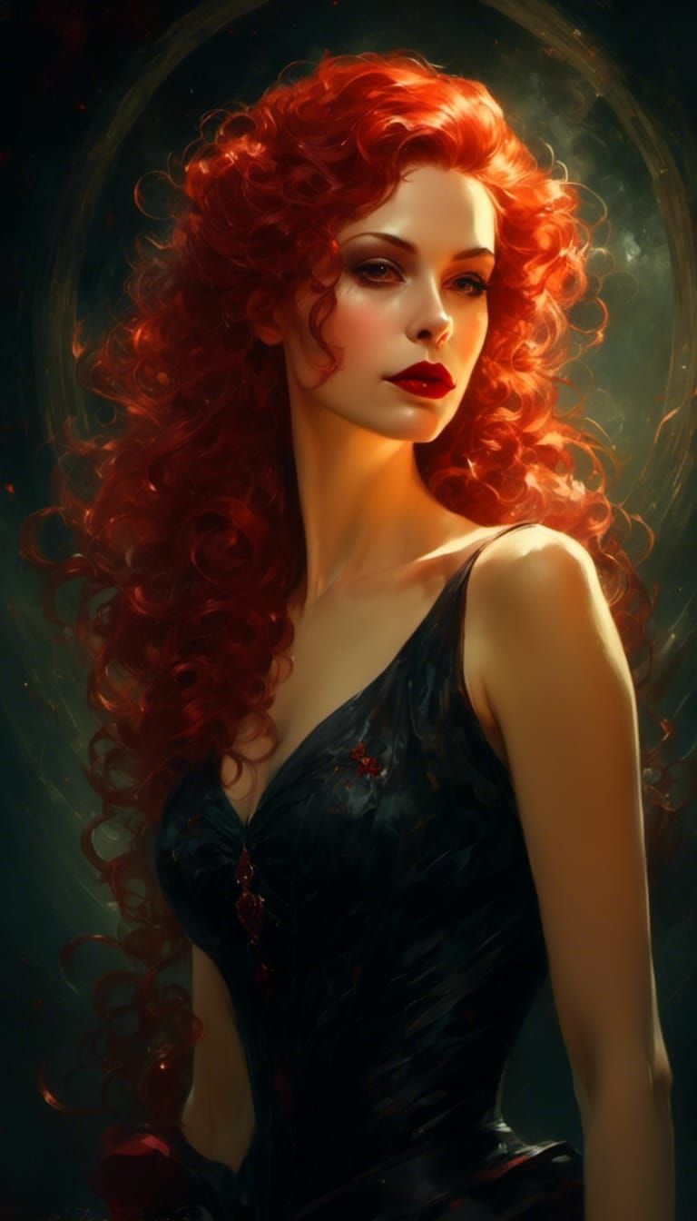 Victorian Vampire Portrait with Dramatic Lighting