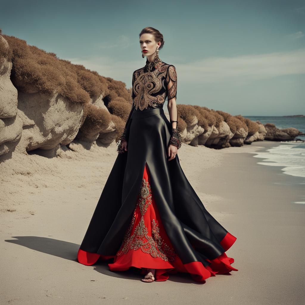 Detailed soutache, swarovski crystal earrings, alexander mcqueen styled outfit, black countur gold hooks, extravagant, 2...