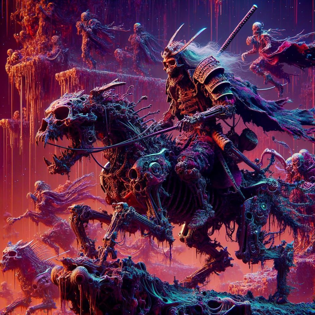 Eerie Samurai Warriors Charge Across a Twisted, Post-Apocaly...