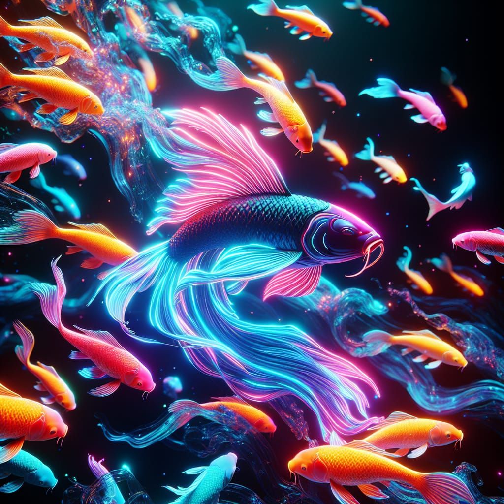 Neon Koi Dreams