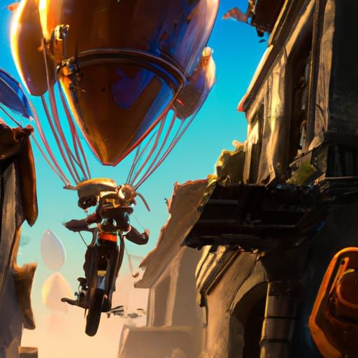 Hyperdetailed Delivery Concept Art in Triadic Colors