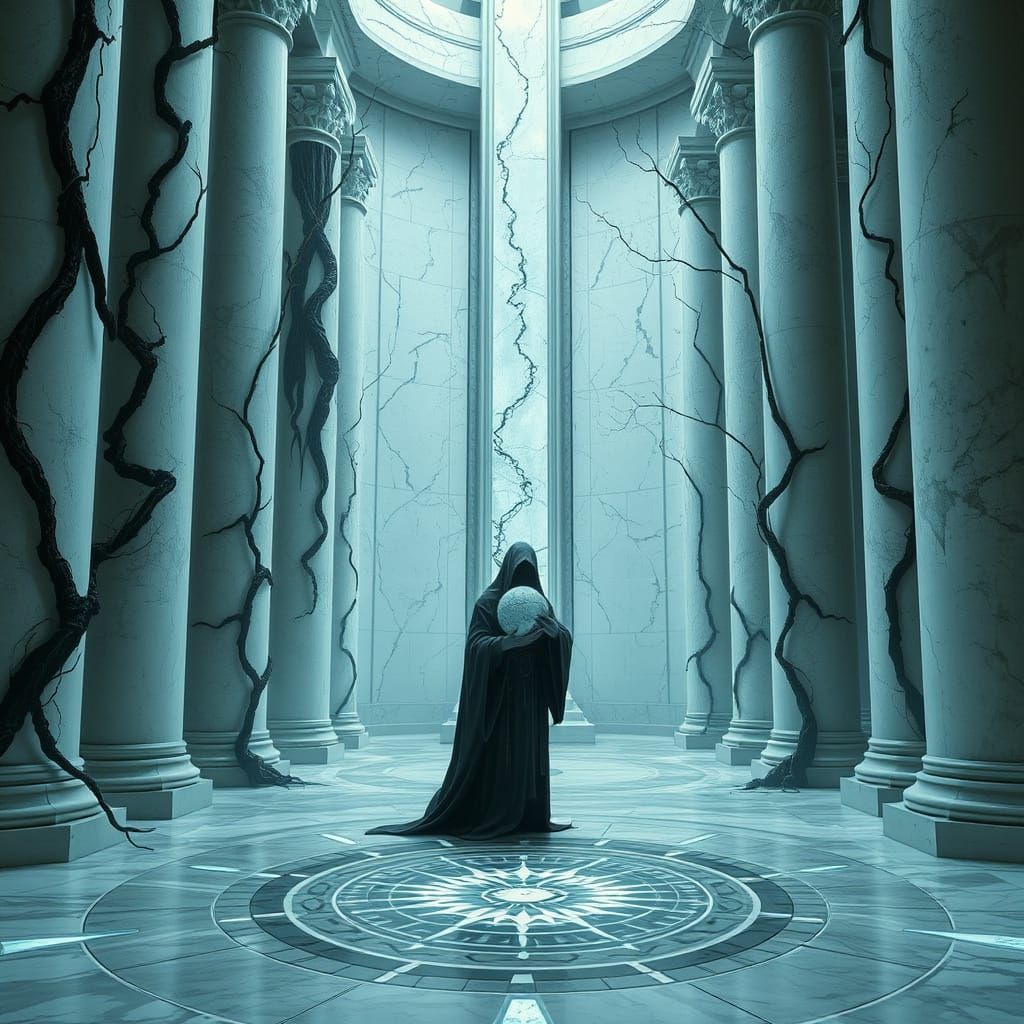 High Elf Spirit in Eerie Marble Hall