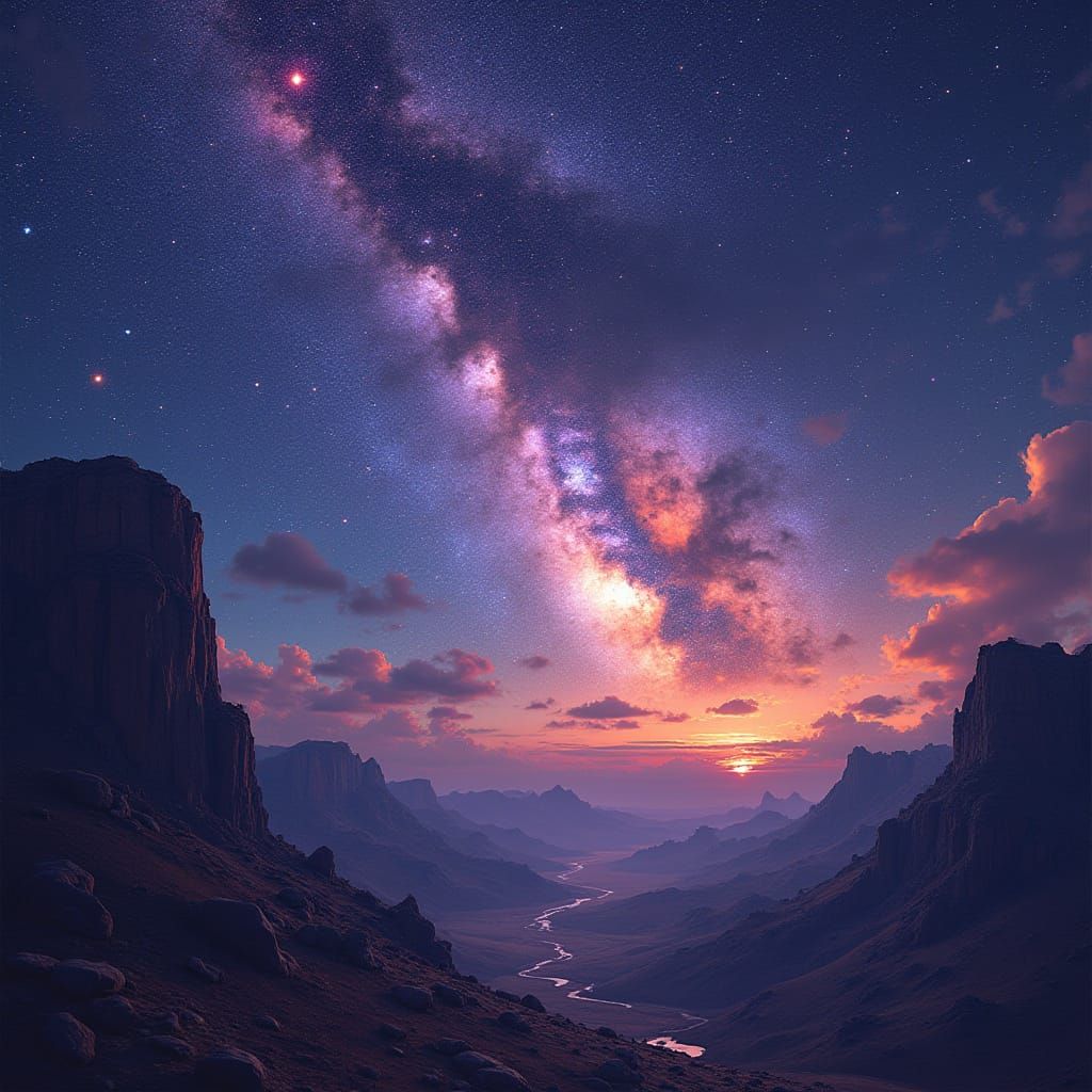 Vibrant Milky Way Galaxy with Radiant Stars