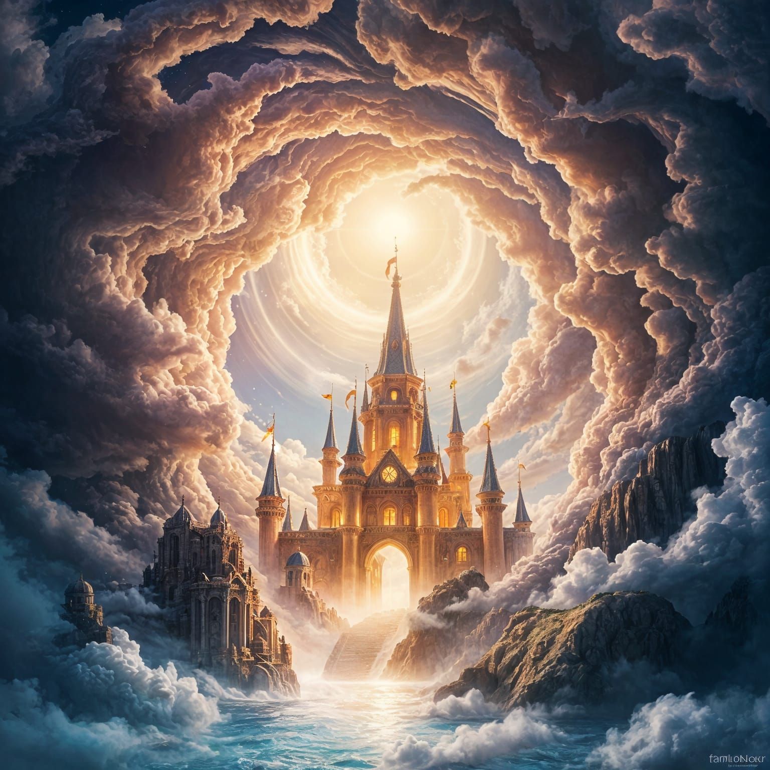 Surreal Fantasy Realm in Epic Hyperreal Style