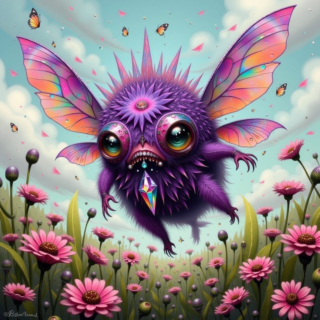 Fairy Punk Berry Monster Foo in Whimsical Meadow