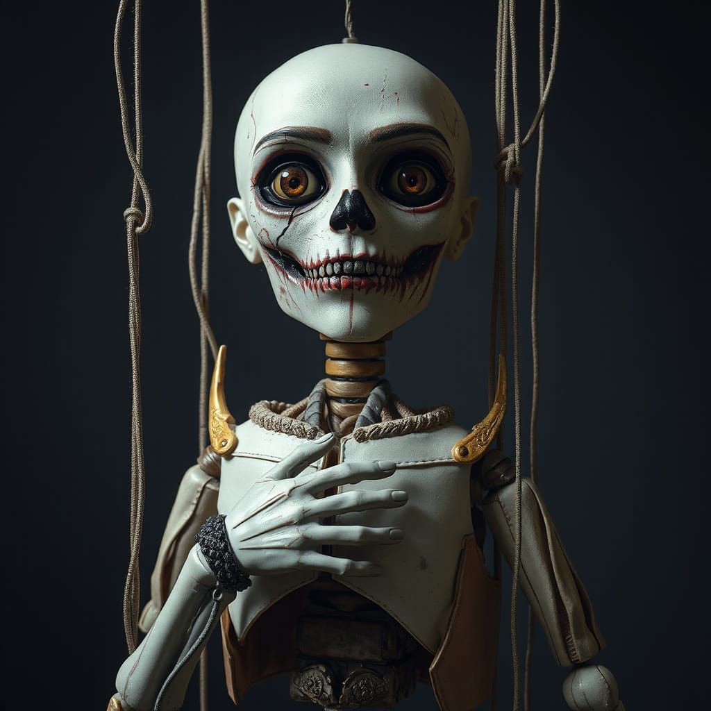Haunting Marionette in Dark Anime Style
