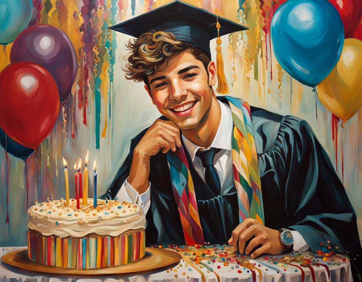 Celebrating His Graduation