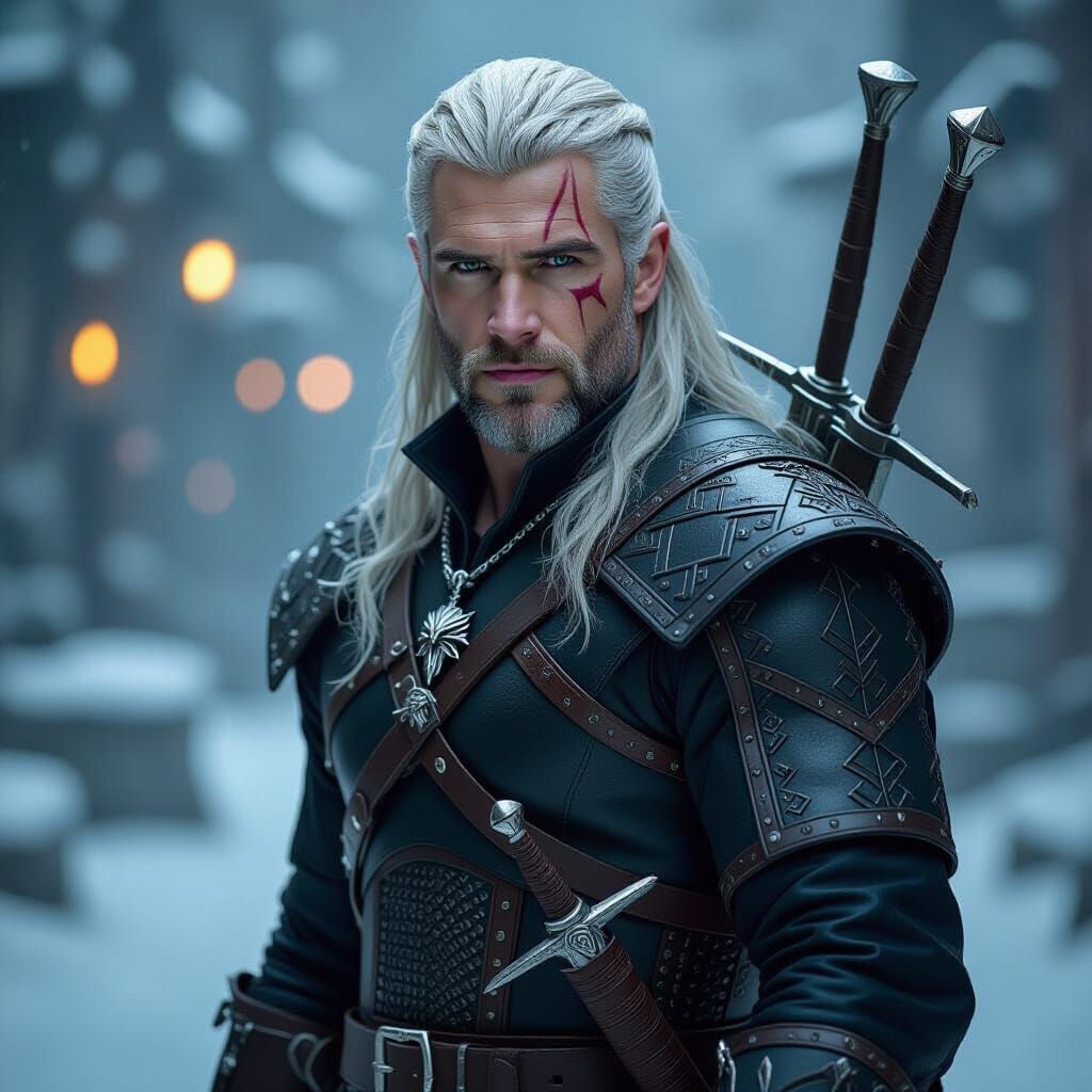 Geralt of Rivia in Dark Mystical Ambiance