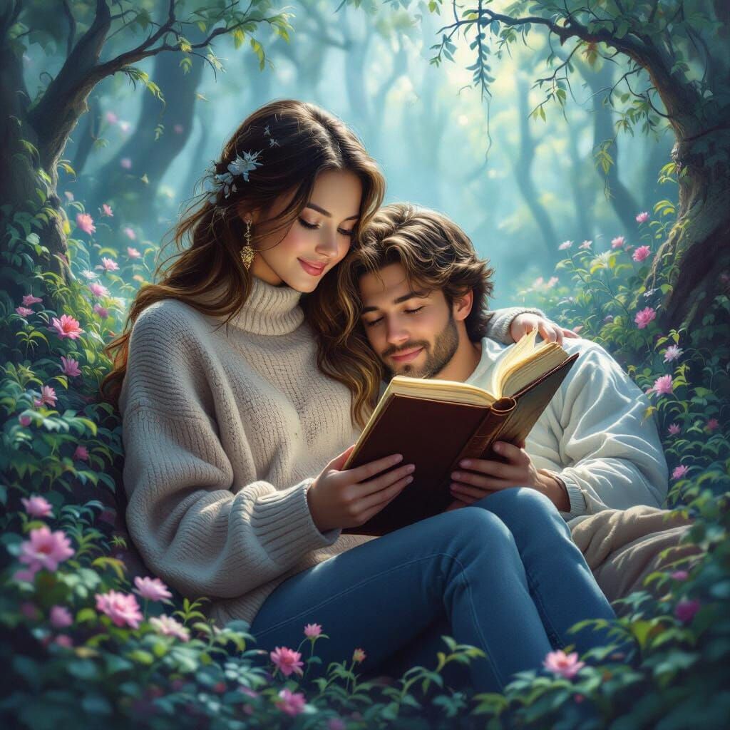 Enchanted Forest Encounter: A Thomas Kinkade-esque Dream