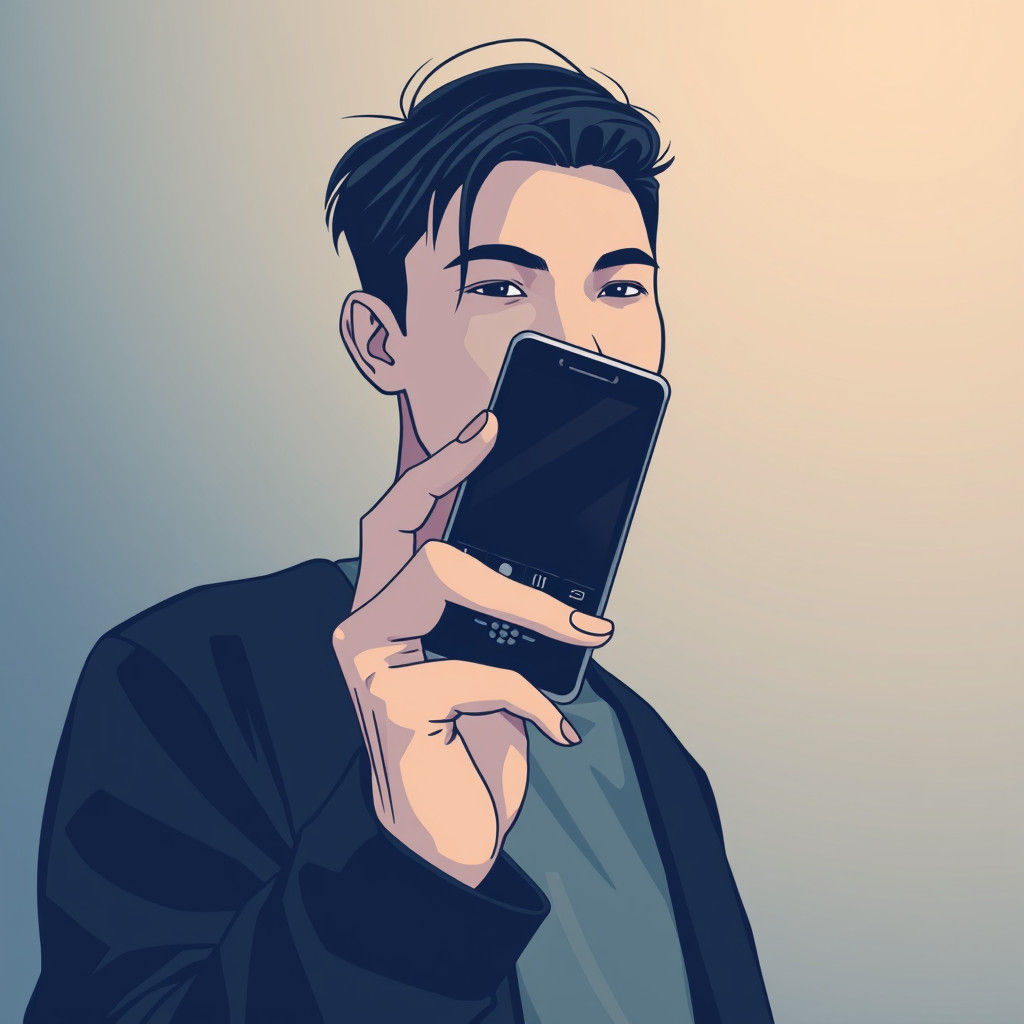 BlackBerry Smartphone in a Minimalist Setting