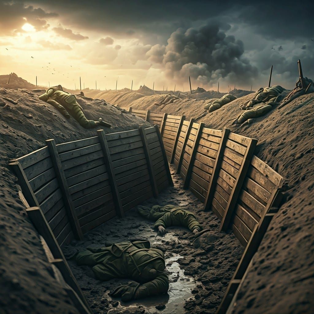 WWI Battlefield in the Mud