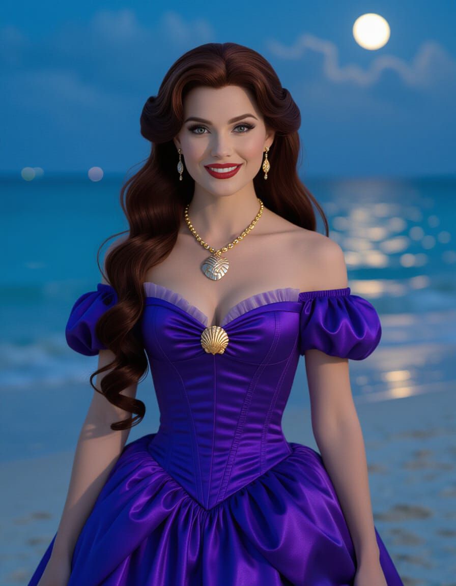 Vanessa from The Little Mermaid on the Beach