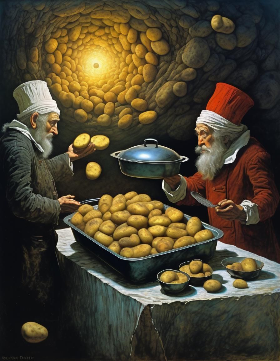 We must peel the potatoes first!