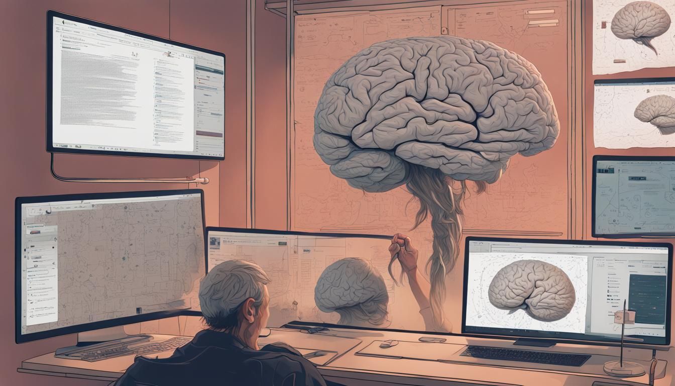 Blogger Using AI Tools in Detailed Matte Painting