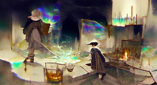 Alchemist in Dangerous Setting, Turner Style