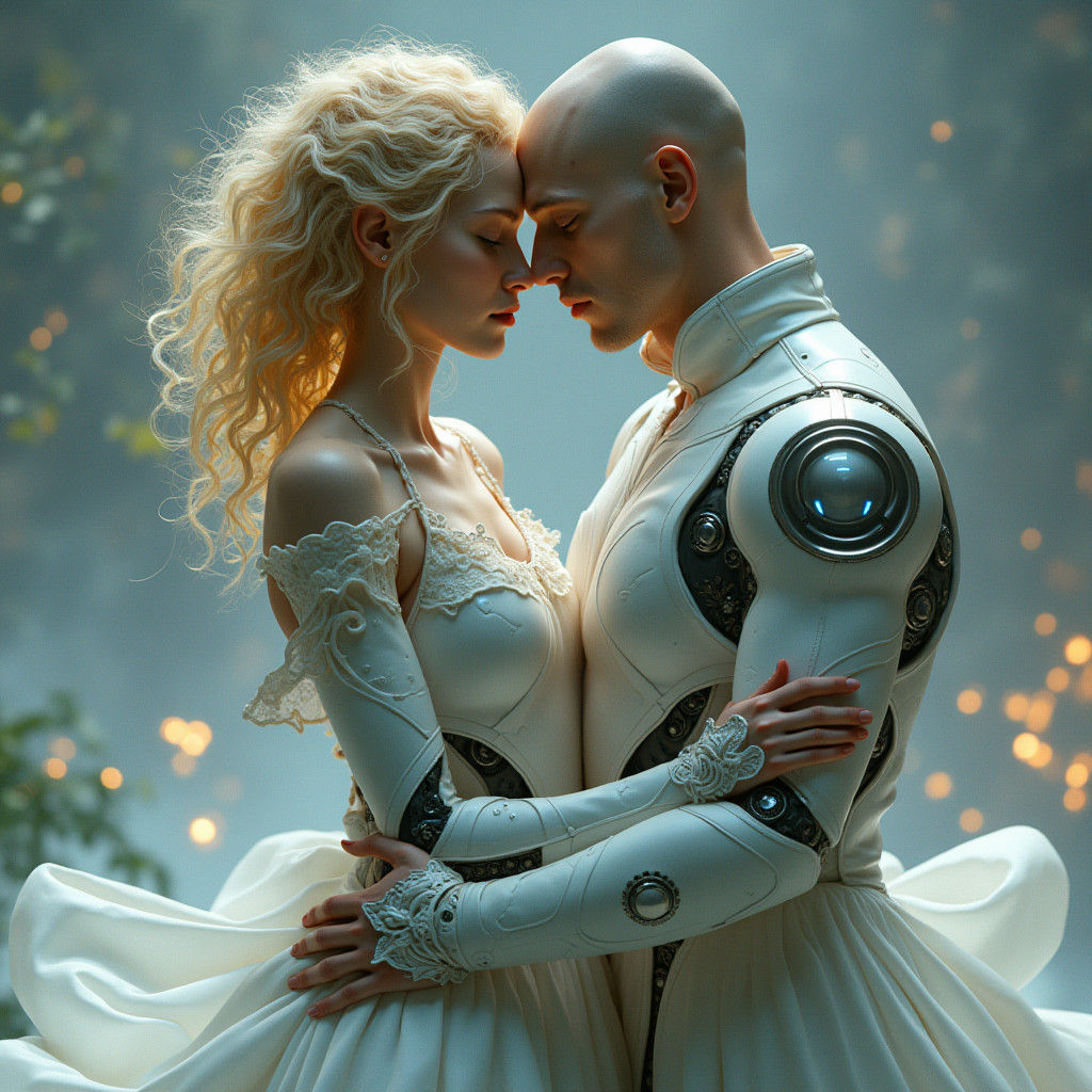 Futuristic Embrace: Love Beyond Human and Machine