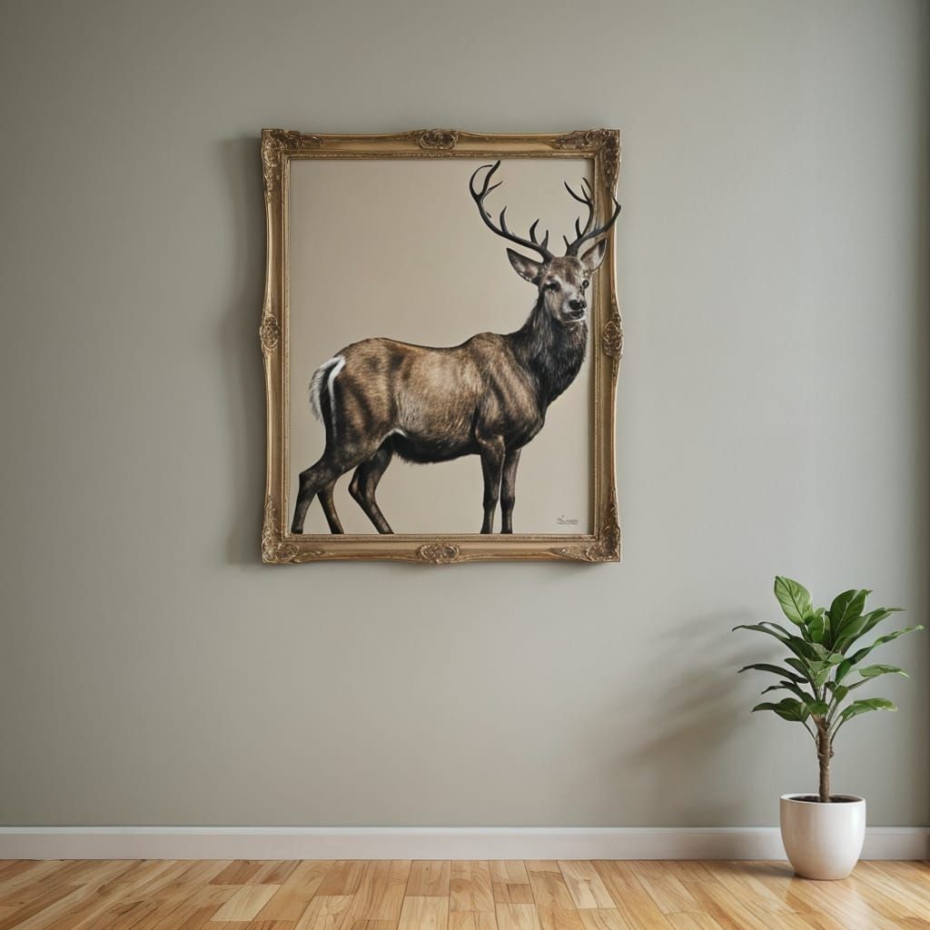 Lonely Painting on Living Room Wall