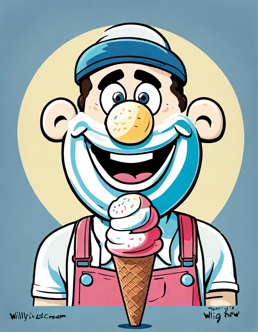 Frosty Whipster Willy: Comical Ice Cream Artisan