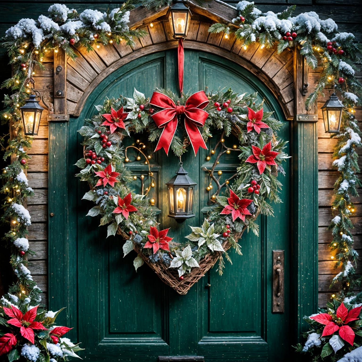 Whimsical Winter Wonderland Christmas Door Decoration