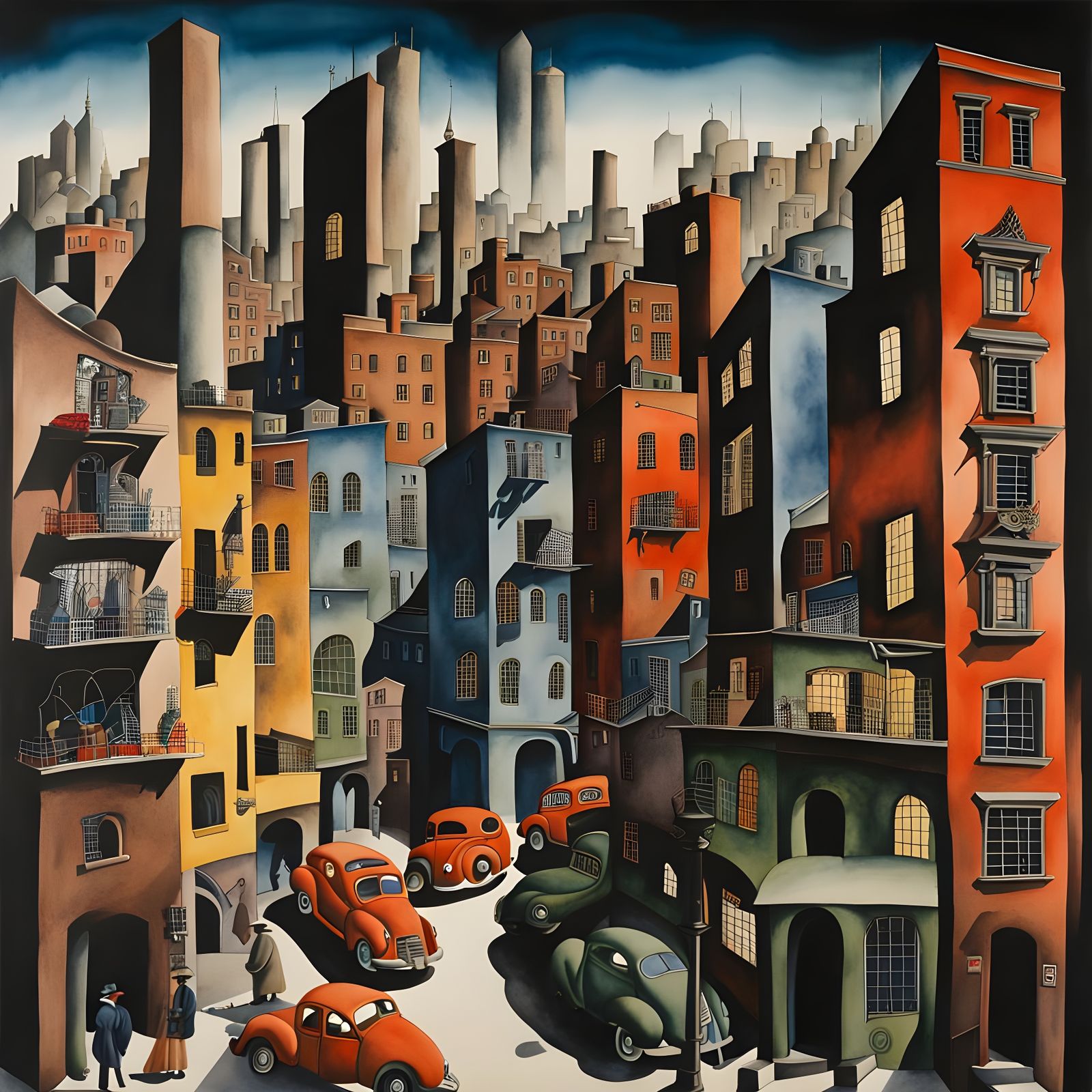 Cityscape (after Edward Burra)