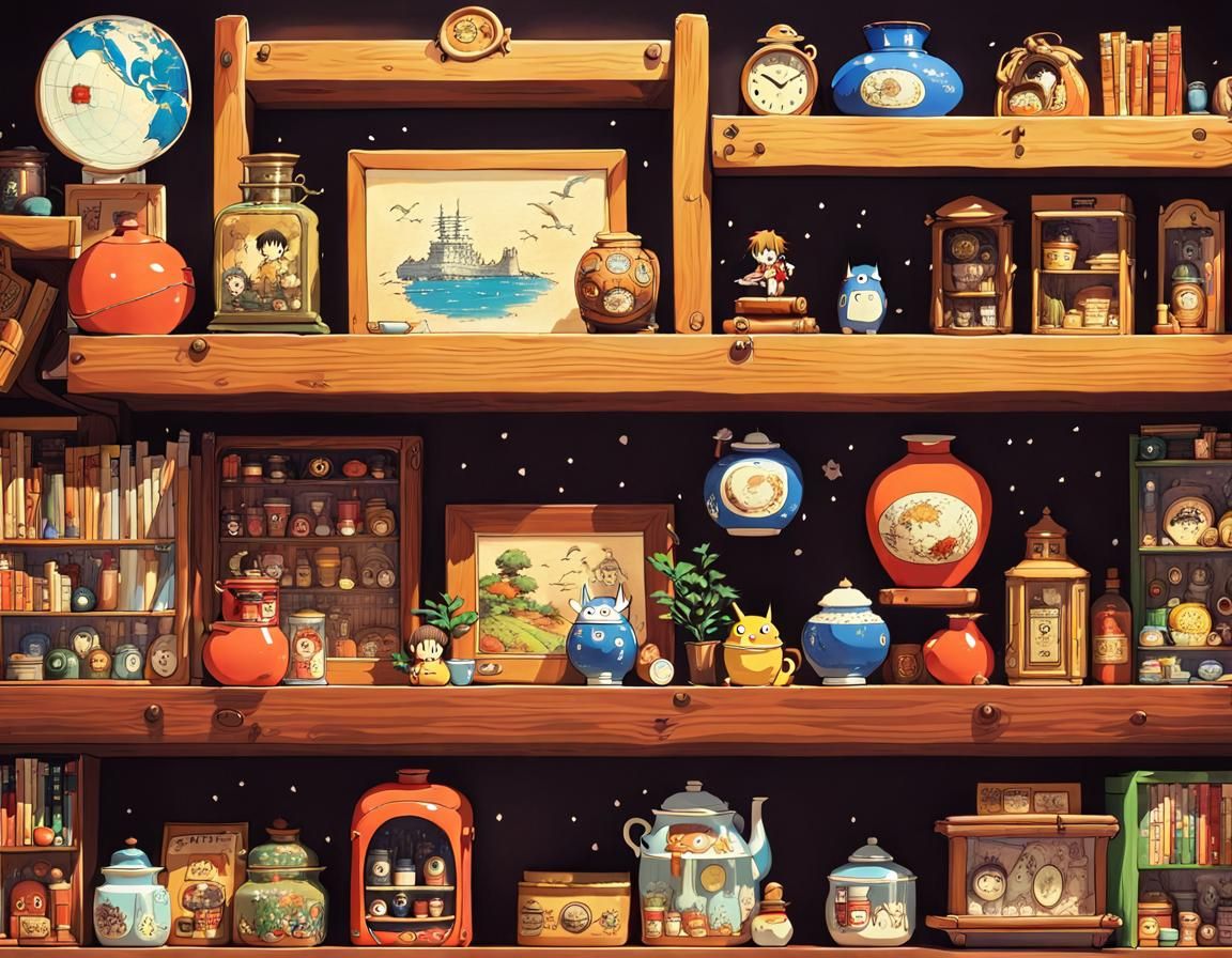 Ghibli Anime Knick-Knack Shelf