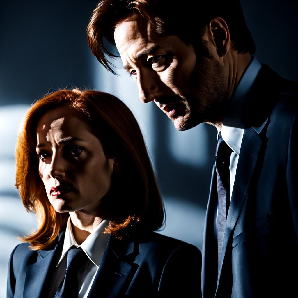 Fox Mulder and Dana Scully: Atmospheric Masterpiece