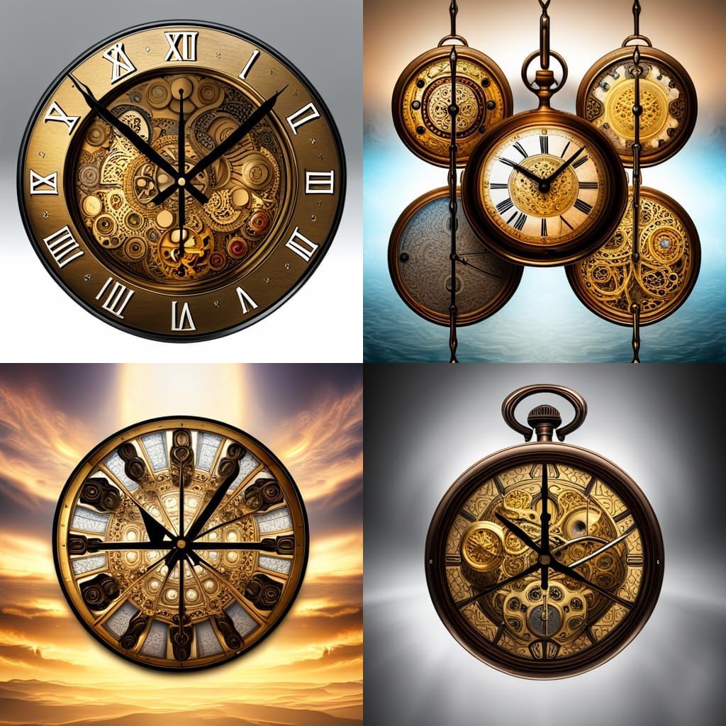 Ornate Pocket Watches with Gold Filigree Detail